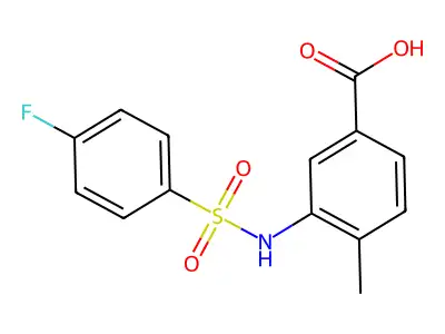 3-(4-Fluorobenzenesulfonamido)-4-methylbenzoic acid structure