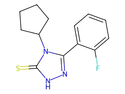 4-cyclopentyl-5-(2-fluorophenyl)-4H-1,2,4-triazole-3-thiol structure