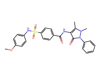 N-(1,5-dimethyl-3-oxo-2-phenylpyrazol-4-yl)-4-[(4-methoxyphenyl)sulfamoyl]benzamide structure