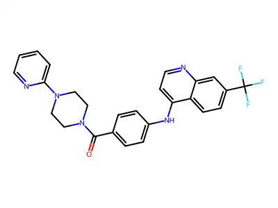 1-(2-Pyridinyl)-4-(4-((7-(trifluoromethyl)-4-quinolinyl)amino)benzoyl)piperazine structure