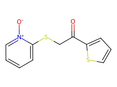 2-(1-Oxidopyridin-1-ium-2-yl)sulfanyl-1-thiophen-2-ylethanone structure