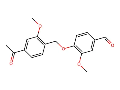 4-[(4-Acetyl-2-methoxyphenyl)methoxy]-3-methoxybenzaldehyde structure