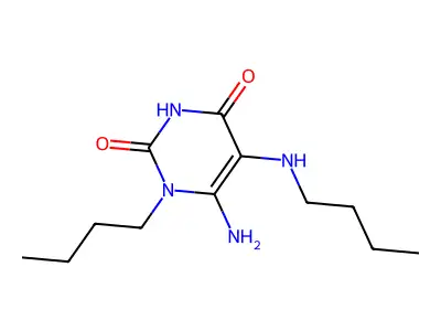 6-Amino-1-butyl-5-butylamino-1H-pyrimidine-2,4-dione structure