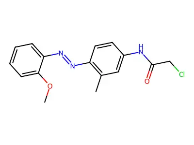 2-Chloro-N-[4-(2-methoxy-phenylazo)-3-methyl-phenyl]-acetamide structure