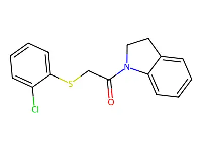 2-[(2-Chlorophenyl)thio]-1-(2,3-dihydro-1H-indol-1-yl)ethanone structure