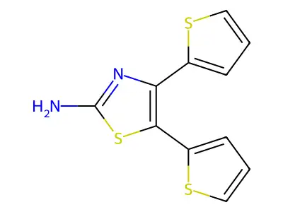 Bis(thiophen-2-yl)-1,3-thiazol-2-amine structure
