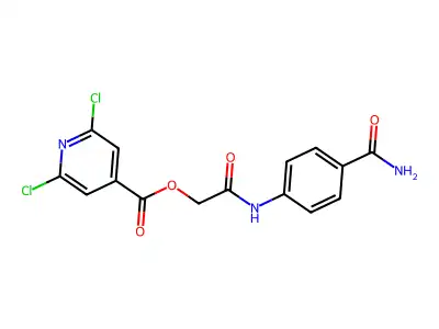 [(4-Carbamoylphenyl)carbamoyl]methyl 2,6-dichloropyridine-4-carboxylate structure