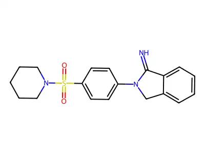 2-[4-(piperidine-1-sulfonyl)phenyl]-2,3-dihydro-1H-isoindol-1-imine structure