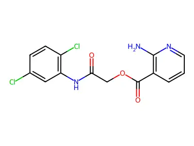 [(2,5-Dichlorophenyl)carbamoyl]methyl 2-aminopyridine-3-carboxylate structure