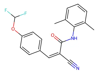 2-cyano-3-[4-(difluoromethoxy)phenyl]-N-(2,6-dimethylphenyl)prop-2-enamide structure