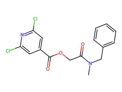 [Benzyl(methyl)carbamoyl]methyl 2,6-dichloropyridine-4-carboxylate structure