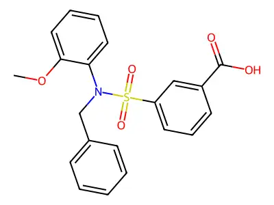 3-(Benzyl(2-methoxyphenyl)sulfamoyl)benzoic acid structure
