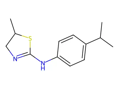 5-methyl-N-[4-(propan-2-yl)phenyl]-1,3-thiazolidin-2-imine structure