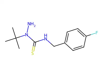 3-Amino-3-tert-butyl-1-[(4-fluorophenyl)methyl]thiourea structure