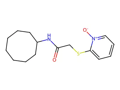 N-cyclooctyl-2-(1-oxidopyridin-1-ium-2-yl)sulfanylacetamide structure