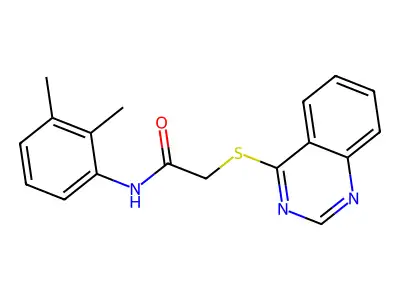N-(2,3-dimethylphenyl)-2-(quinazolin-4-ylthio)acetamide structure