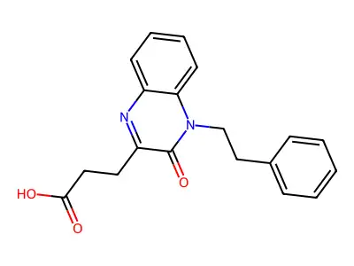 3-(3-Oxo-4-(2-phenylethyl)-3,4-dihydroquinoxalin-2-yl)propanoic acid structure