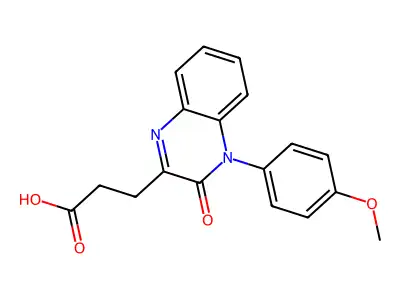 3-[4-(4-Methoxyphenyl)-3-oxo-3,4-dihydroquinoxalin-2-yl]propanoic acid structure