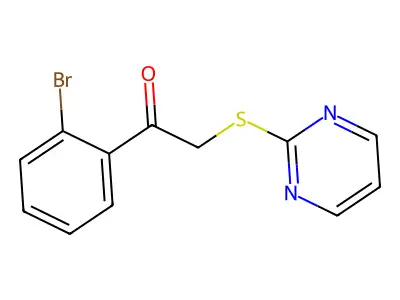 1-(2-Bromophenyl)-2-(pyrimidin-2-ylthio)ethan-1-one structure
