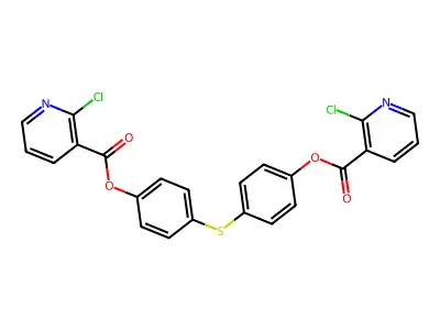 [4-[4-(2-chloropyridine-3-carbonyl)oxyphenyl]sulfanylphenyl] 2-chloropyridine-3-carboxylate structure