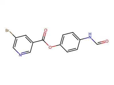 (4-Formamidophenyl) 5-bromopyridine-3-carboxylate structure