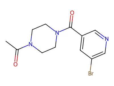 1-(4-(5-Bromonicotinoyl)piperazin-1-yl)ethan-1-one structure