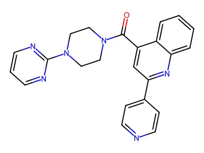 (2-Pyridin-4-ylquinolin-4-yl)-(4-pyrimidin-2-ylpiperazin-1-yl)methanone structure