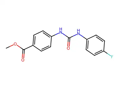 Methyl 4-{[(4-fluorophenyl)carbamoyl]amino}benzoate structure