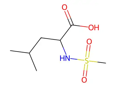 2-Methanesulfonamido-4-methylpentanoic acid structure