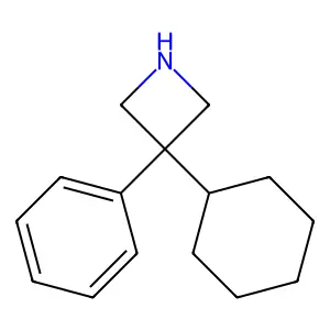 Azetidine, 3-cyclohexyl-3-phenyl- structure