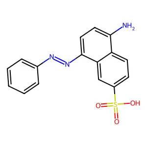 2-Naphthalenesulfonic acid, 5-(or 8)-amino-8(or 5)-(2-phenyldiazenyl)- structure
