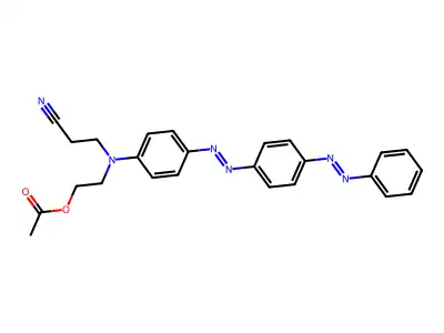 Propanenitrile, 3-((2-(acetyloxy)ethyl)(4-((4-(phenylazo)phenyl)azo)phenyl)amino)- structure