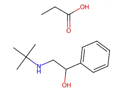 Benzenemethanol, alpha-(((1,1-dimethylethyl)amino)methyl)-, propanoate (salt) structure