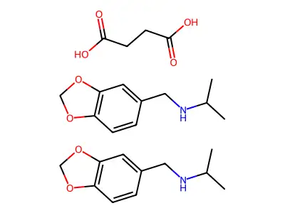 1,3-Benzodioxole-5-methanamine, N-(1-methylethyl)-, butanedioate (salt) (2:1) structure
