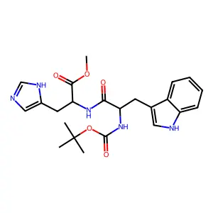 Boc-DL-Trp-DL-His-OMe structure