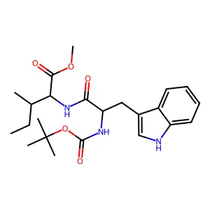 Methyl N-(tert-butoxycarbonyl)tryptophylisoleucinate structure