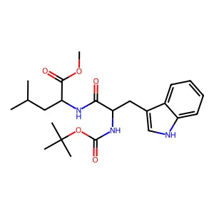 Methyl N-(tert-butoxycarbonyl)tryptophylleucinate structure