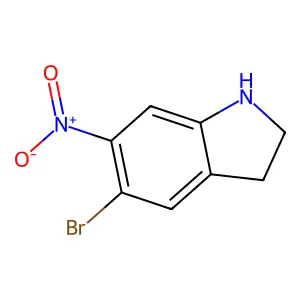 5-Bromo-6-nitroindoline structure