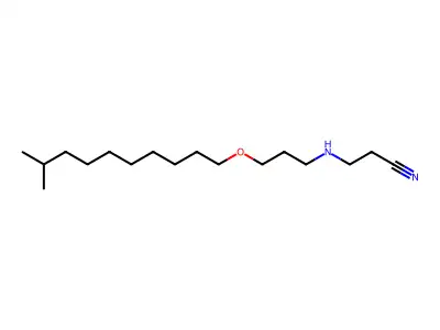 Propanenitrile, 3-((3-(isodecyloxy)propyl)amino)- structure