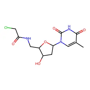 5'-Chloroacetamido-5'-deoxythymidine structure