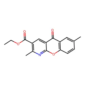 ethyl 2,7-dimethyl-5-oxo-5H-chromeno[2,3-b]pyridine-3-carboxylate structure