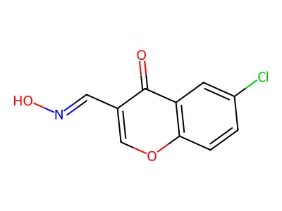 6-Chloro-3-(hydroxyiminomethyl)chromen-4-one structure