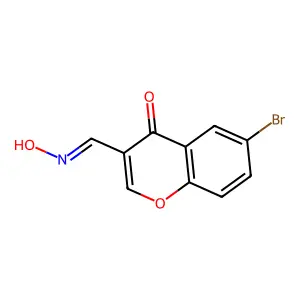 6-Bromo-3-(hydroxyiminomethyl)chromen-4-one structure