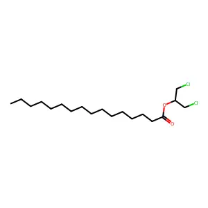Hexadecanoic acid, 2-chloro-1-(chloromethyl)ethyl ester structure