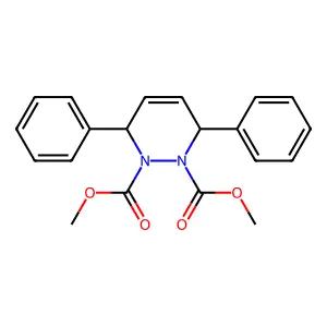 Dimethyl 3,6-diphenyl-3,6-dihydropyridazine-1,2-dicarboxylate structure