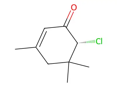 2-Cyclohexen-1-one, 2(or 4)-chloro-3,5,5-trimethyl- structure