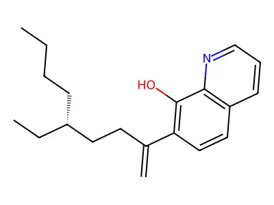 8-Quinolinol, 7-(4-ethyl-1-methyleneoctyl)- structure