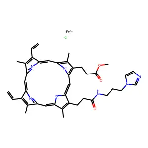 Protohemin mono-3-(imidazol-1-yl)propylamide monomethyl ester structure
