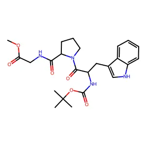 methyl N-(tert-butoxycarbonyl)tryptophylprolylglycinate structure