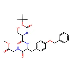 Boc-DL-Ser-DL-Tyr(Bn)-Gly-OMe structure